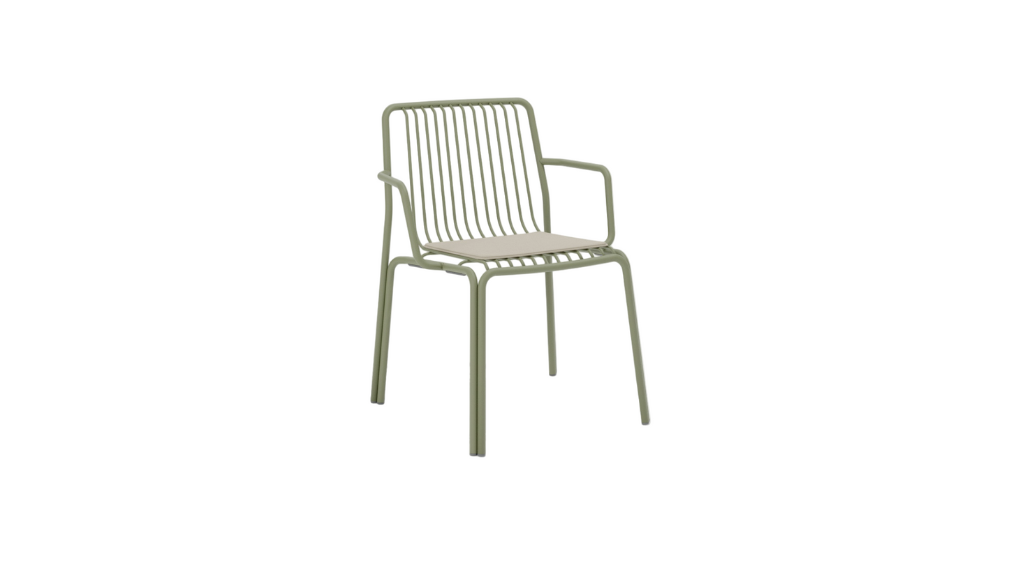 Modern outdoor chair with a white background