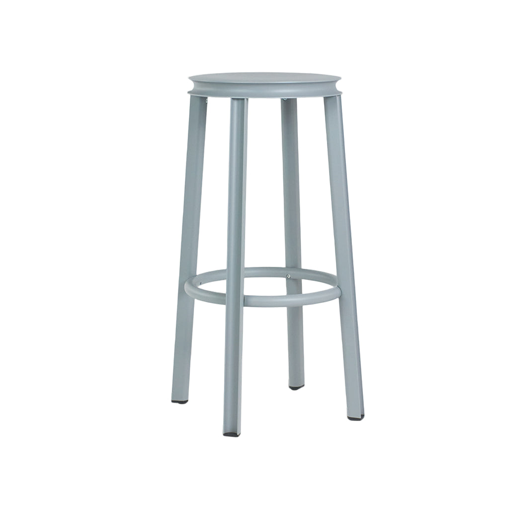 Light blue bar stool on a white background