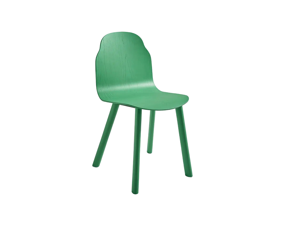 Green chair on a white background