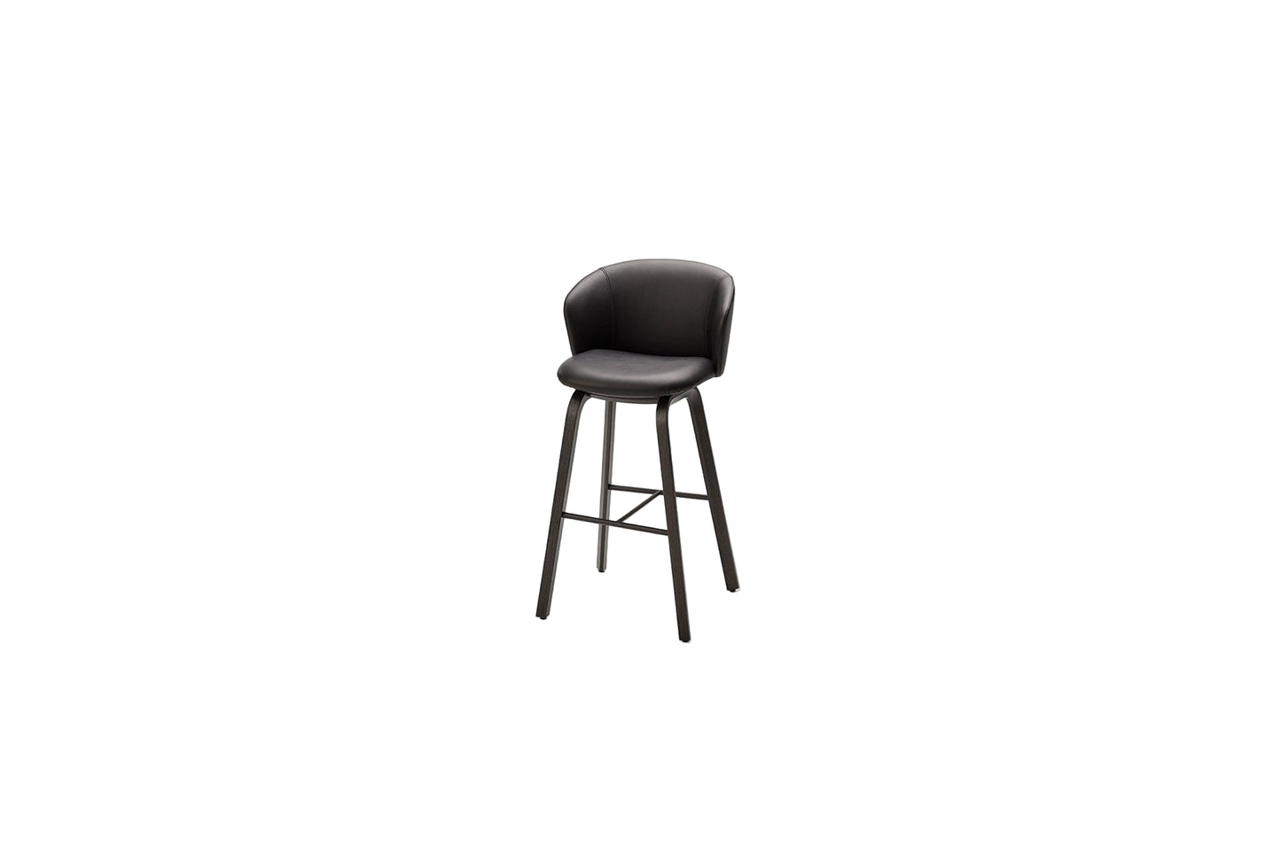 Black bar stool on a white background