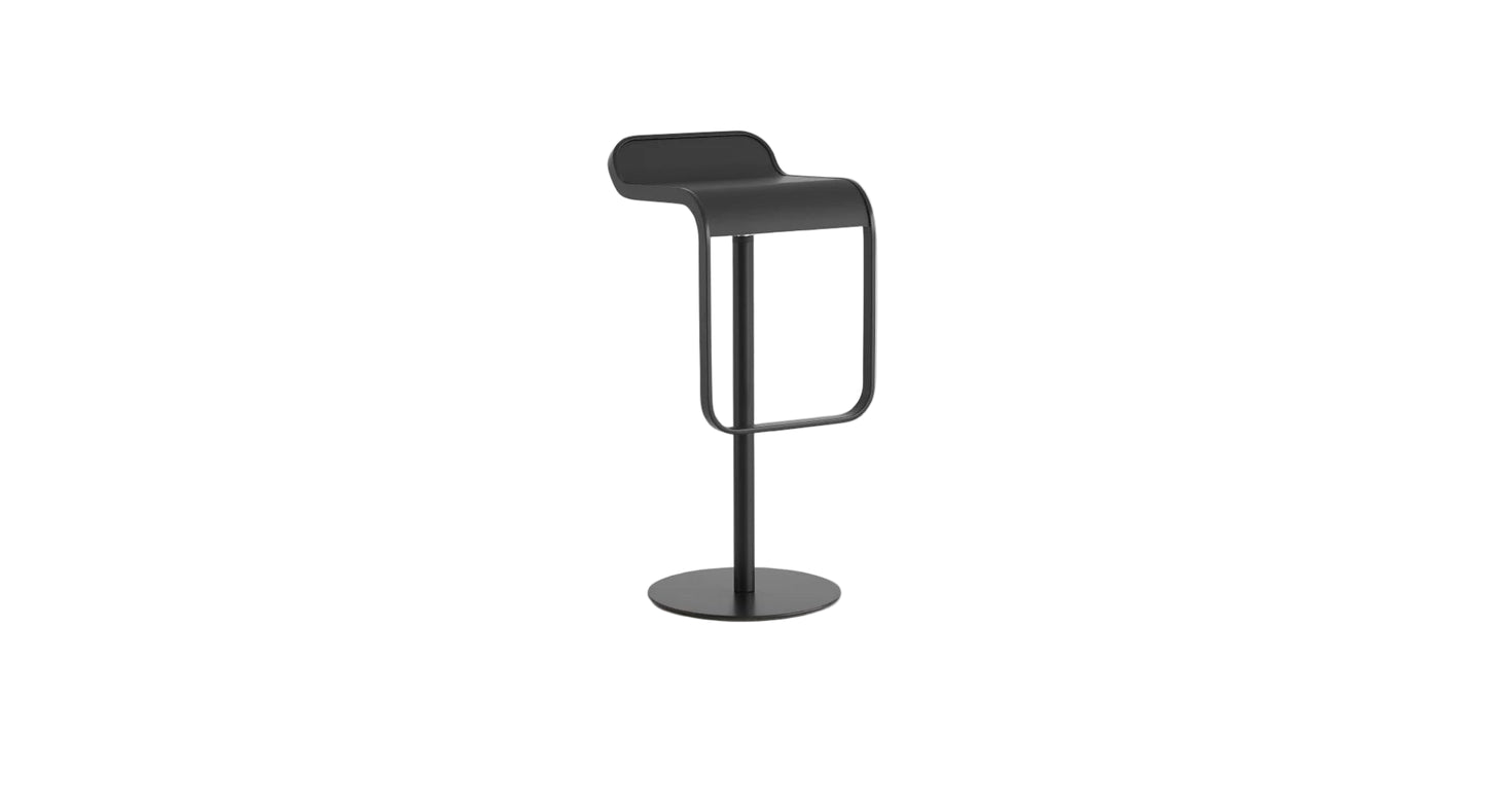 Black bar stool on a white background