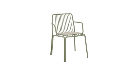 Modern outdoor chair with a white background