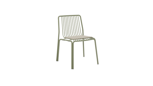 Modern green chair on a white background
